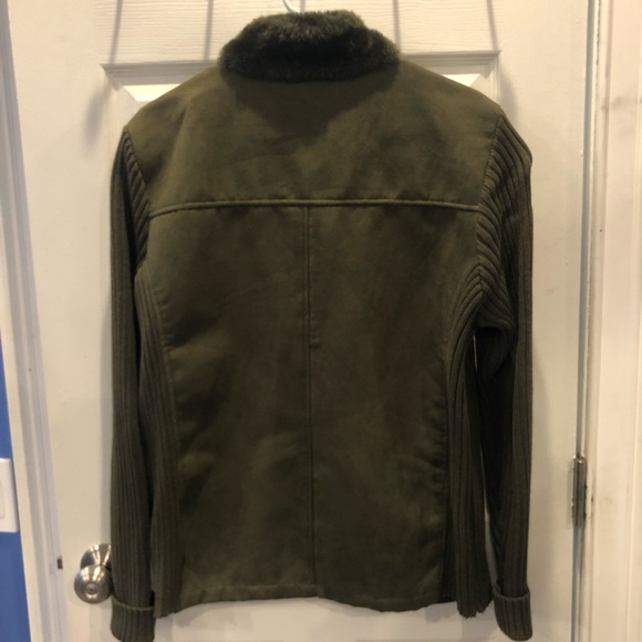 Lady Hathaway Green Faux Suede Jacket XL - Picture 2 of 14